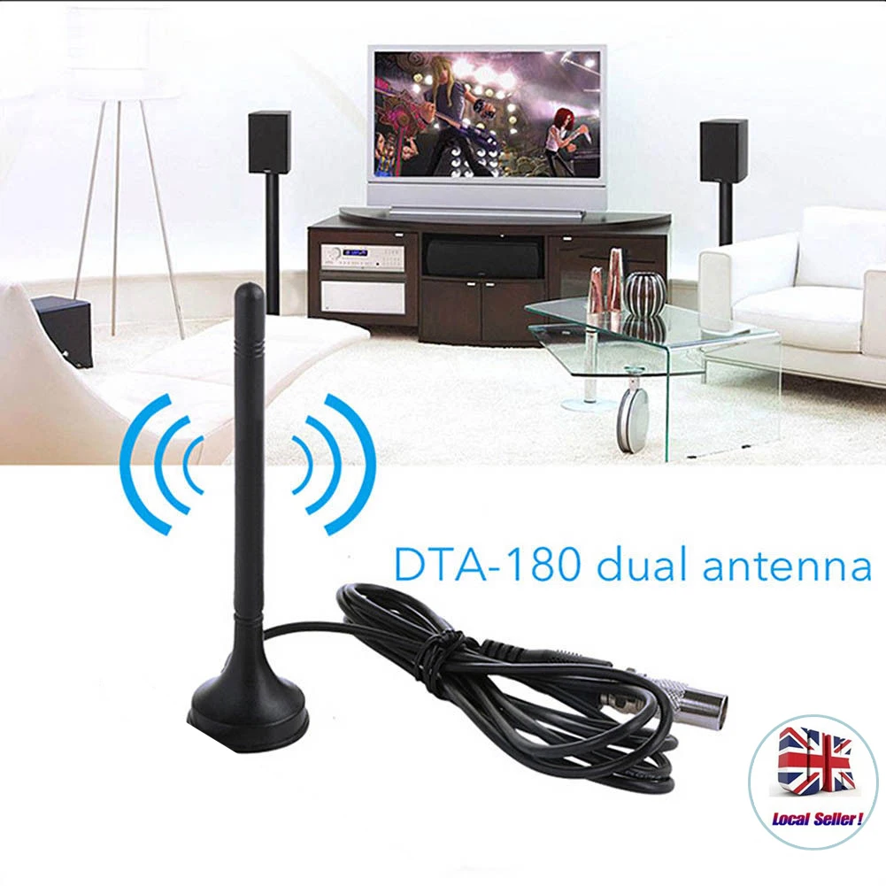 30dBi в помещении HD цифровая DVB-T/FM Freeview ТВ антенна магнитное основание DTA180 |