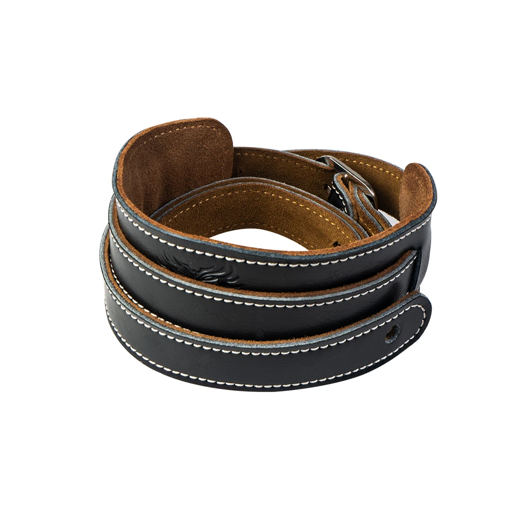 naomi elektrische gitarre strap leder schwarz einstellbare schulter gurt für gitarre elektrische gitarre bass gitarre teile zubehör neue fre