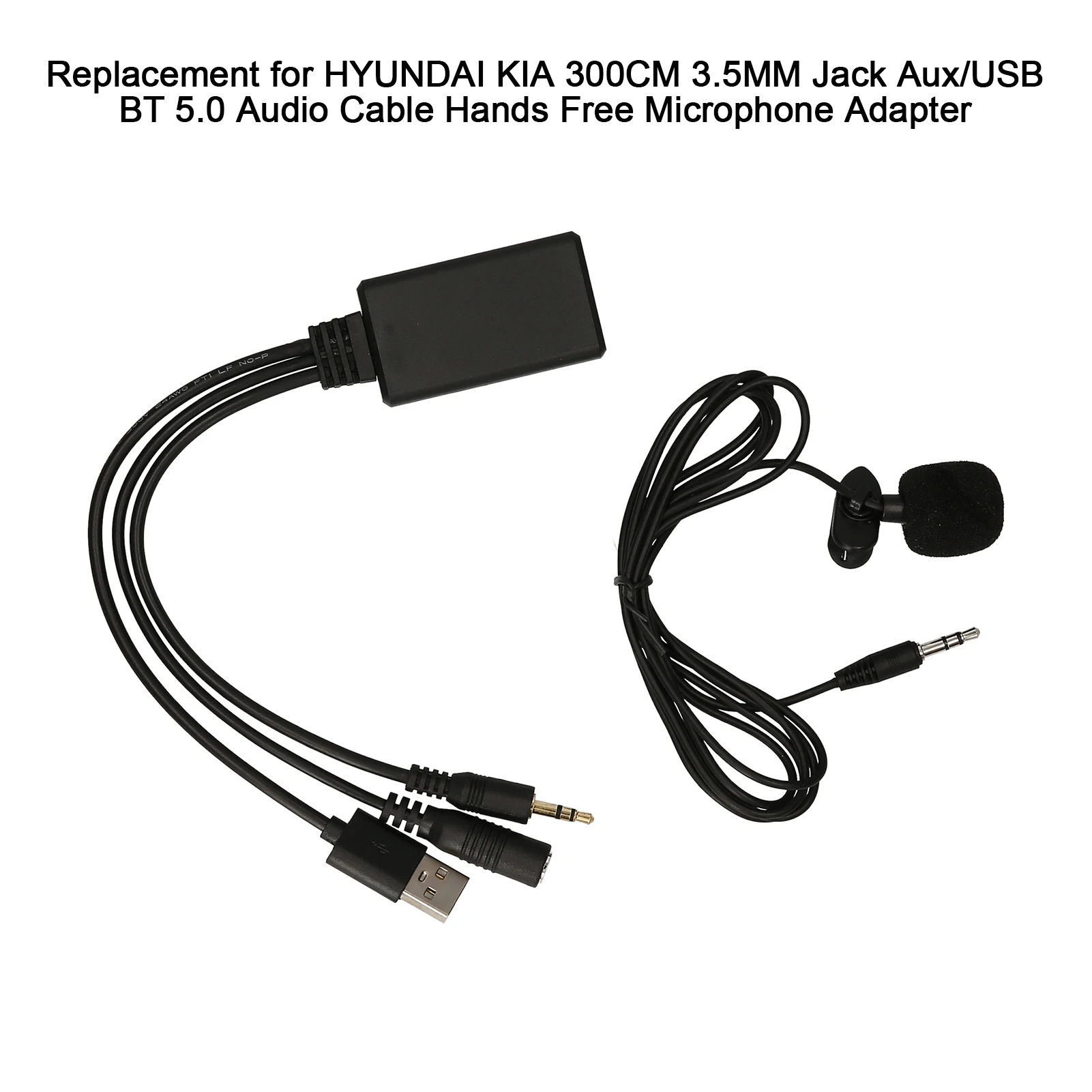 Сменный аудиокабель для HYUNDAI KIA 300 см разъем 3 5 мм Aux/USB BT 0 адаптер микрофона