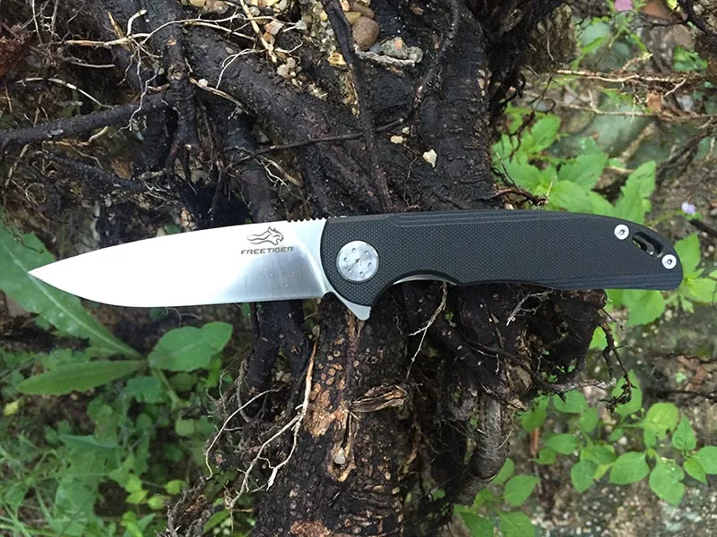 FREETIGER Folding Pocket Knife - D2 Blade G10 Handle Survival Hunting Camping Portable Tactical EDC Tool Kitchen Knives FT901 |
