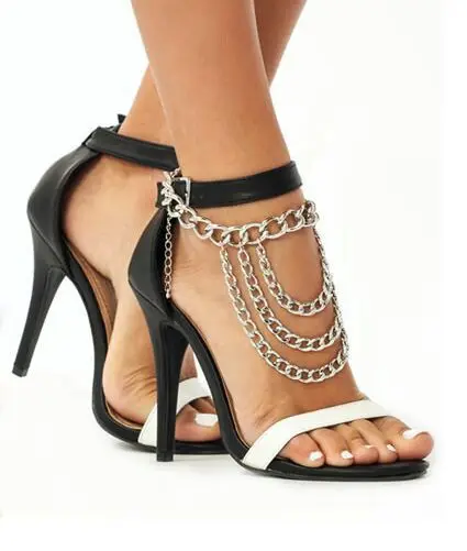 

Big color matching fashion chain Sexy High Heel Sandals