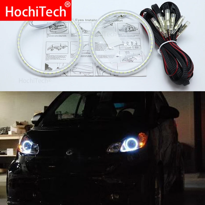 

For Smart Fortwo W451 Mk2 2008 - 2014 Super Bright white color 3528 SMD led Angel Eyes kit daytime running light DRL