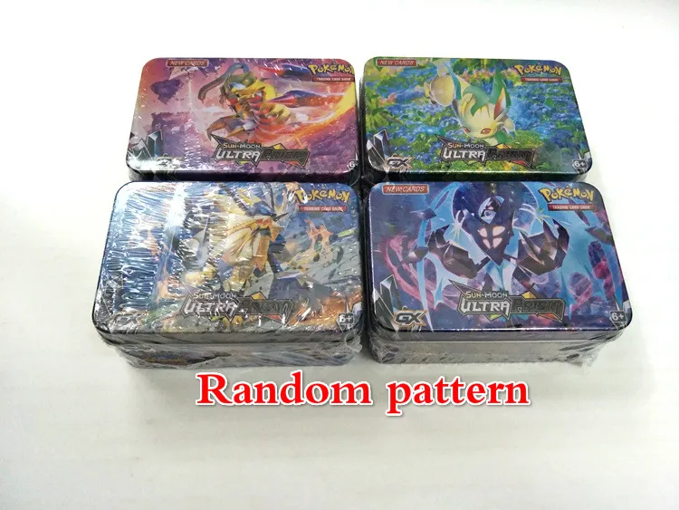 42 шт./компл. железный ящик Pokemon TAKARA TOMY боевые игрушки хобби Коллекционные вещи игра Коллекция аниме-открытки для детей - Цвет: 1pcs Random pattern