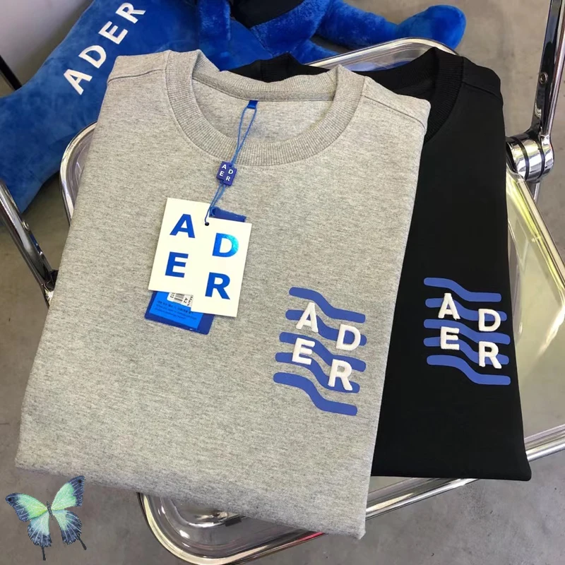 

Oversize Grey Embroidery Wave Letter ADER ERROR Sweatshirt