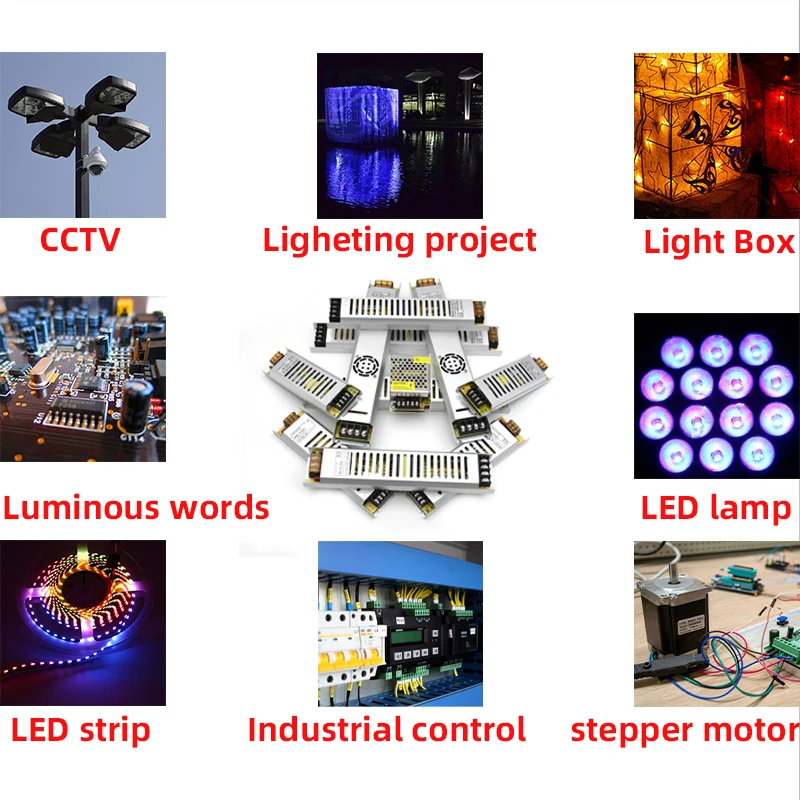 Ultra-Thin Voltage Converter 220V To 12V/24V Transformer 24W 36W 48W 60W 100W 200W 300W 600W Universal LED TV Driver Board | Лампы и