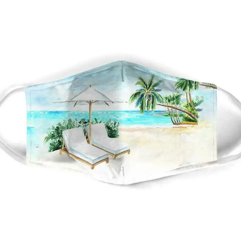 

Aloha Summer Pattern 01 Halloween Christmas Face Mask Washable Reusable