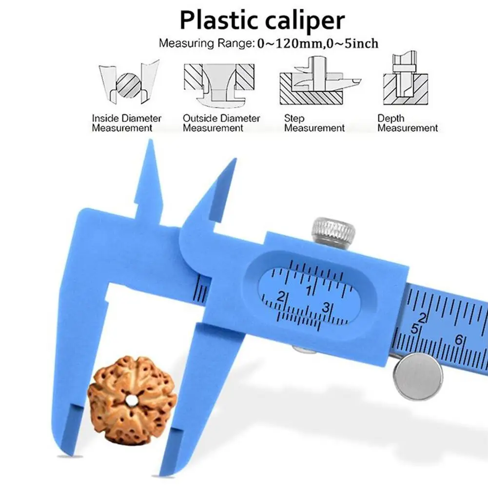 0-120 мм штангенциркуль портативный пластиковый двойной линейка измерительные