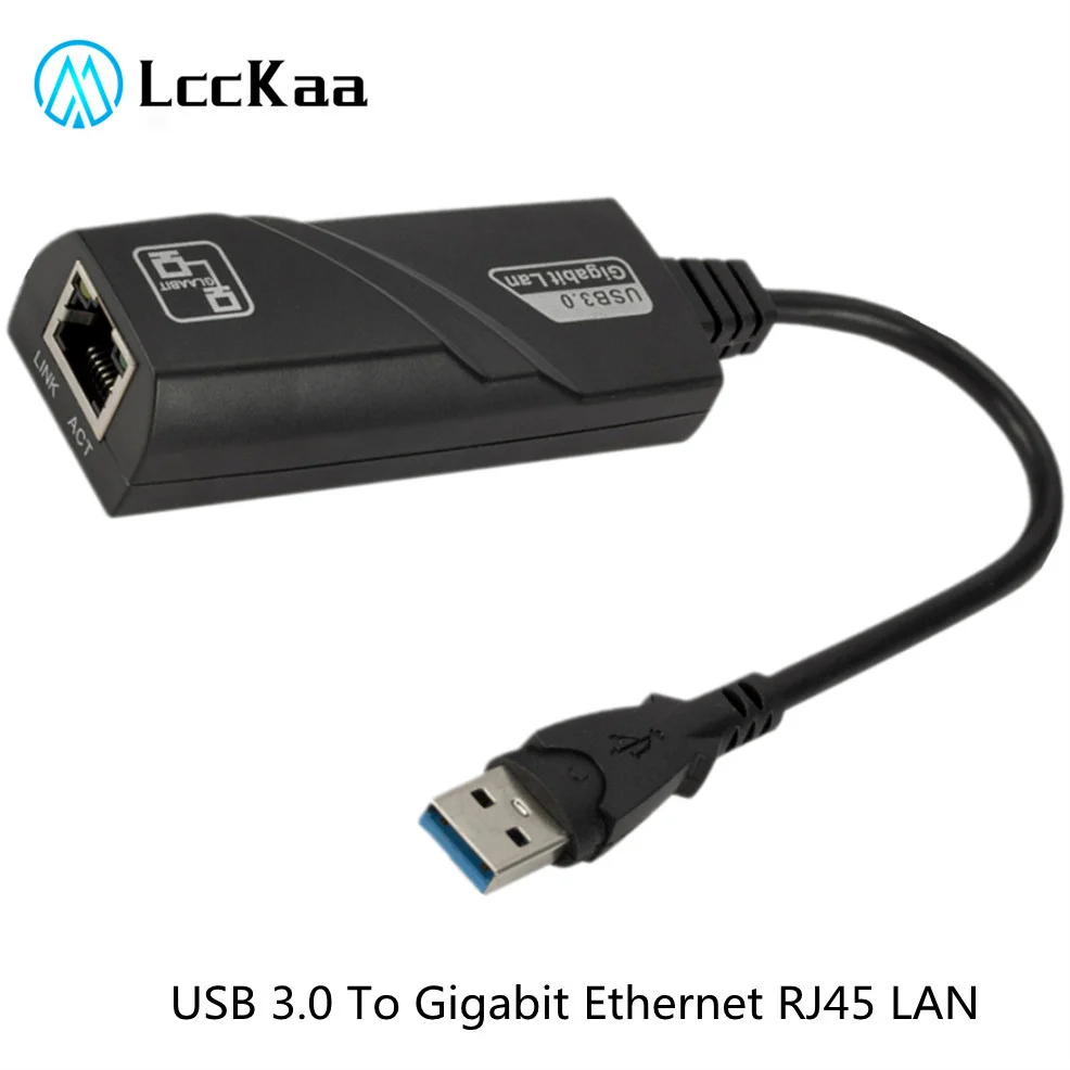 LccKaa USB 3.0 Ethernet Adapter Network Card USB 3.0 to RJ45 Lan Gigabit Internet for Computer for Macbook Laptop Usb Ethernet