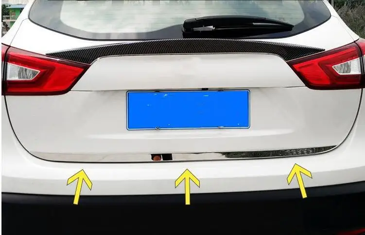Задняя Крышка багажника из нержавеющей стали для Nissan QASHQAI J11 отделка крышки 2016-18