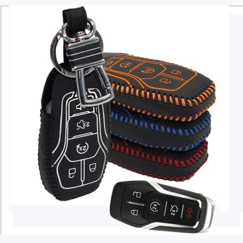 Кожаный чехол-кошелек с корпус для дистанционного ключа Ford Mustang Fusion Mondeo F-150 Explorer