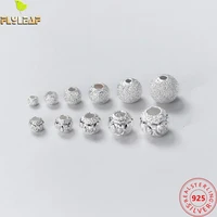 925 sterling silver matte spacer beads diy 4 8mm necklace bracelet jewelry accessories wholesale