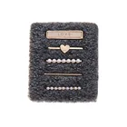 5 шт.компл. декоративное кольцо с металлическими подвесками для ремешка Apple Watch, Элегантный ремешок с бриллиантами и жемчугом, украшение для браслета