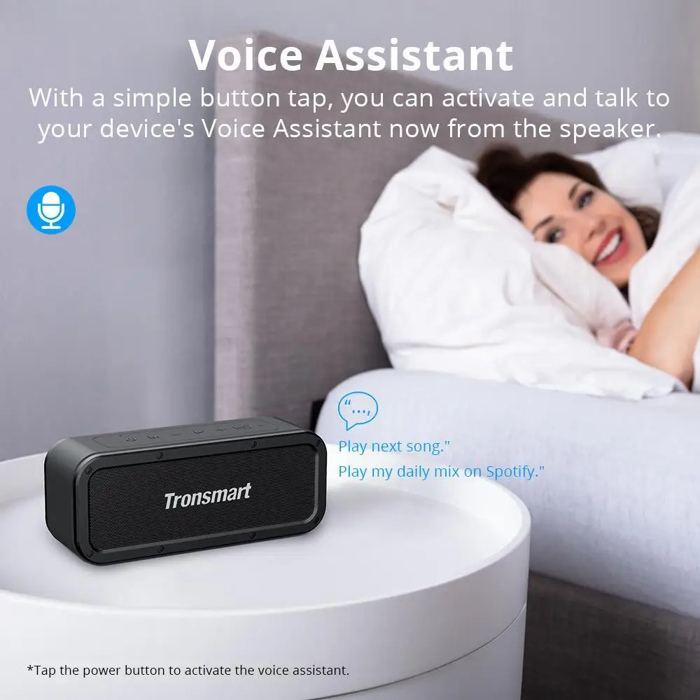 Bluetooth Колонка Tronsmart Element Force оригинальная портативная мини-Колонка TWS NFC 40 Вт время