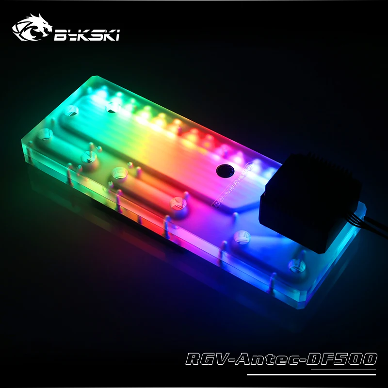 Bykski водная доска прямоугольная Antec DF500 резервуар для воды акриловый rgb чехол для компьютера охлаждающий резервуар RGV-Antec-DF500