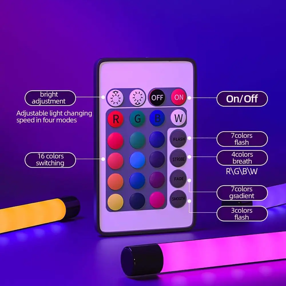 RGB Colorful Atmosphere Night Light Portable LED Fill Photography Lighting Stick USB Powered Selfie Lamp Live Beauty Luzes | Лампы и