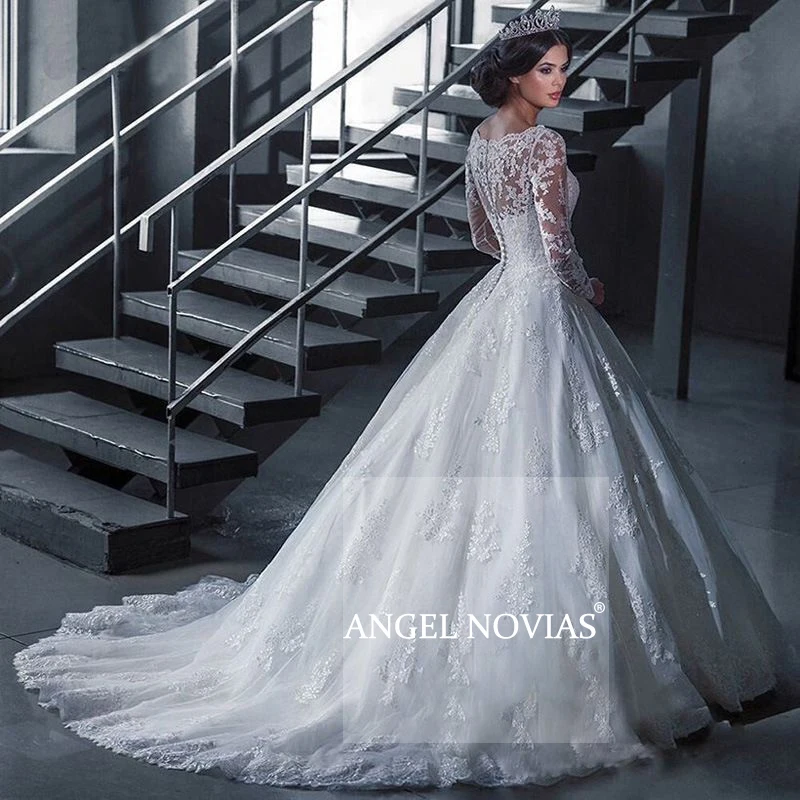

ANGEL NOVIAS Long Sleeves Ball Gown Wedding Dresses 2020 for women wedding gowns 2020 Principess Vestidos Matrimonio