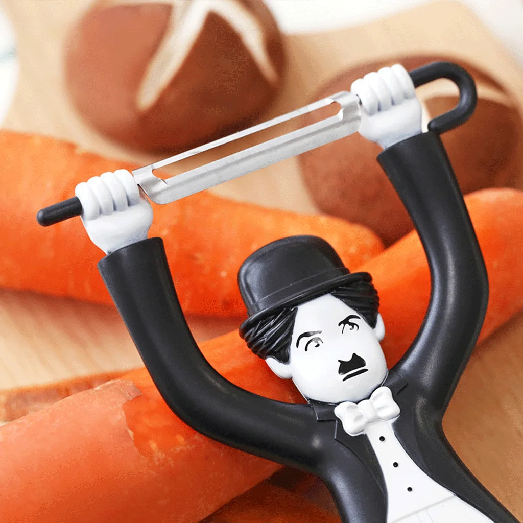 Забавный стоящий Chaplin инструмент для чистки фруктов овощей картофеля яблок нож