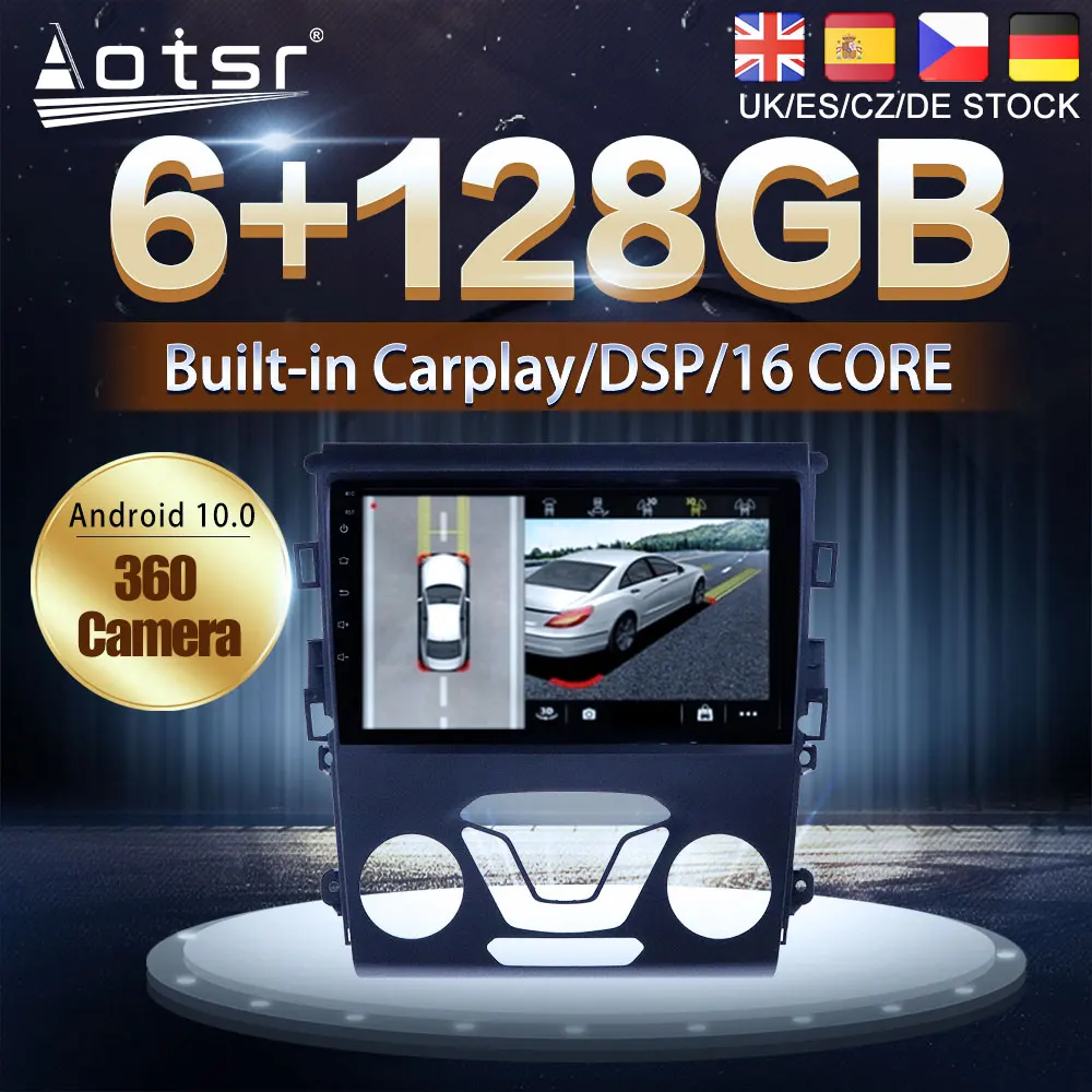 

Android 10 128G Carplay для Ford Mondeo 5 2014 -2019 автомобильный DVD GPS навигация Авто Радио стерео Мультимедийный Плеер головное устройство No 2din