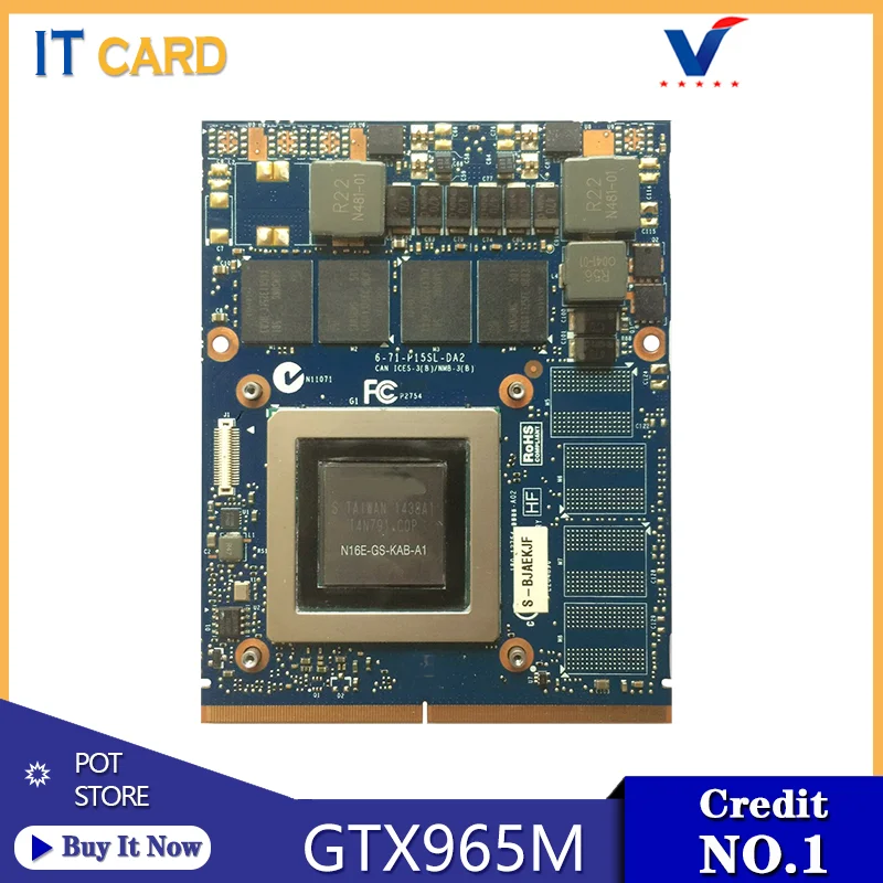 Оригинальная видеокарта GTX965M GTX 965M 4 ГБ GDDR5 MXM для ноутбука Dell Alienware /MSI/ Clevo 100% ТЕСТ