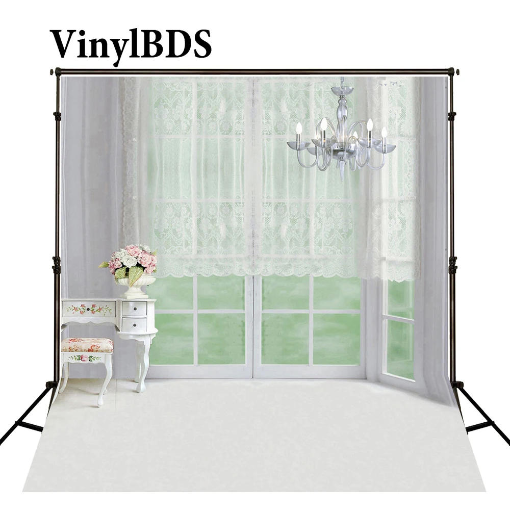 

VinylBDS домашние Свадебные белые шторы и люстра Европейский интерьер украшения Cortinas фотосессия Свадьба Fundo Fotografia