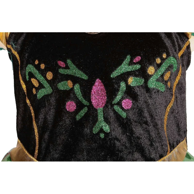 Платье принцессы Анны для маленьких девочек Зеленое платье Детская одежда