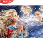 HUACAN DIY вышитый бриллиантами Ангел Girl Diamond живопись портрет из мозаики Стразы