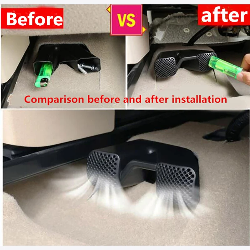 

Seat Air outlet of rear air conditioner dustproo Blockproof protective cover hood For Renault Koleos/Kadjar 2017-2019