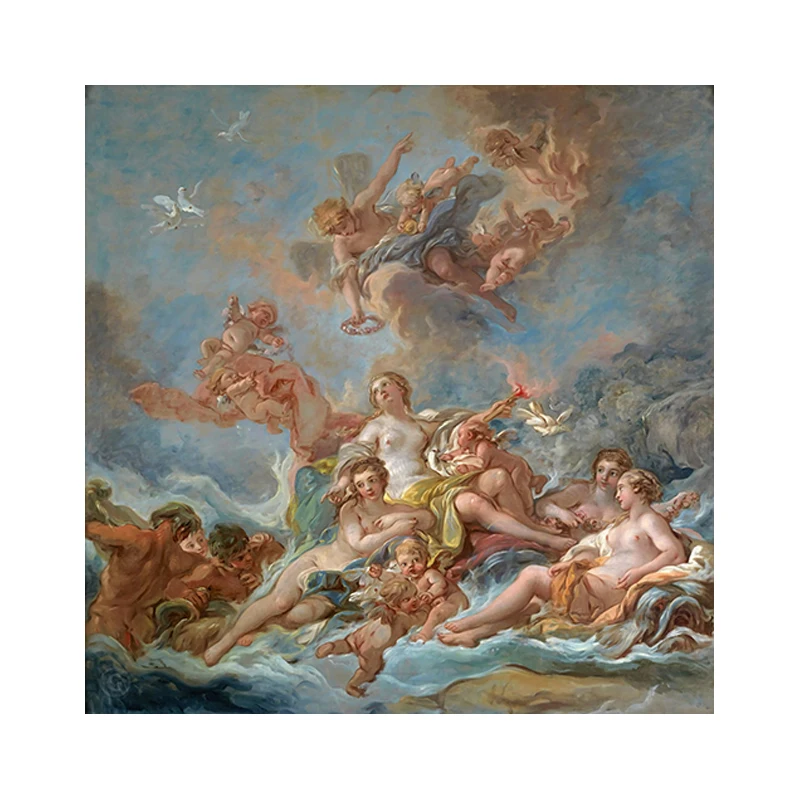 

Francois Boucher Triumph of Venus Art Print Poster oil paintings Canvas on The Wall Art Picture for Living Room Home Decor