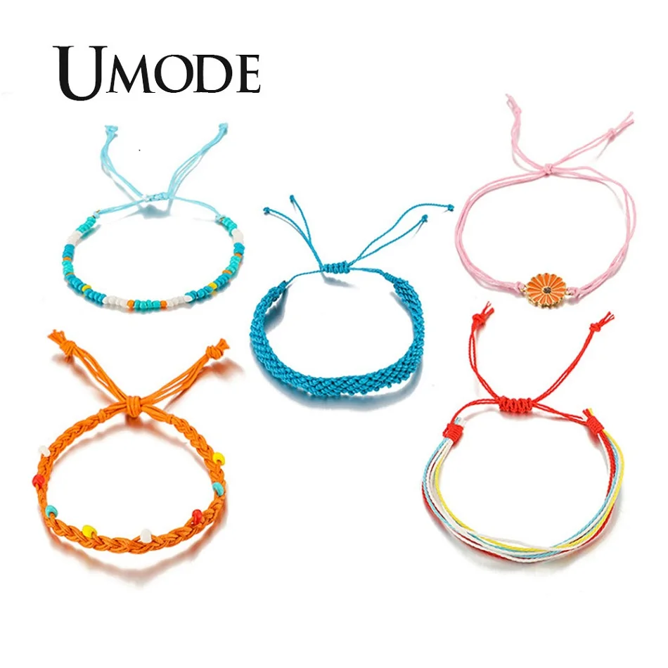 UMODE богемные DIY плетение веревки браслеты Набор для женщин мужчин и девочек модный браслет ручной работы браслет дружбы браслеты PB0497