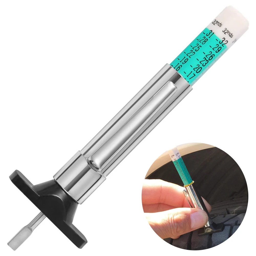 

Car Tyre Tire Tread Auto Depth Thickness Gauge Meter 25MM Measuring Pen Color Coded Digital Caliper Monitoring Tool