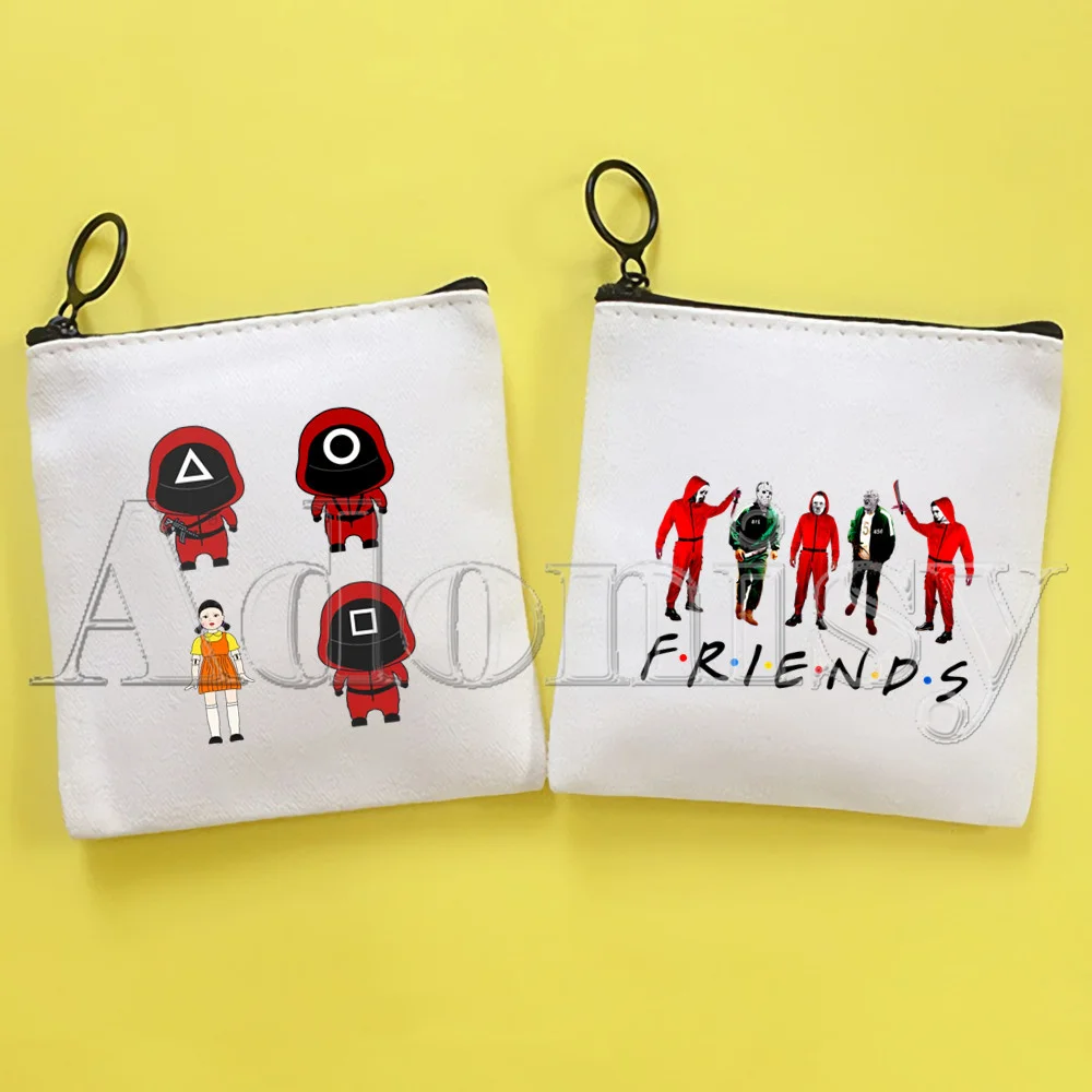 

Squid Game Key Coin Purse Wallet for Teenager Cartoon Cute Credit Card Bag