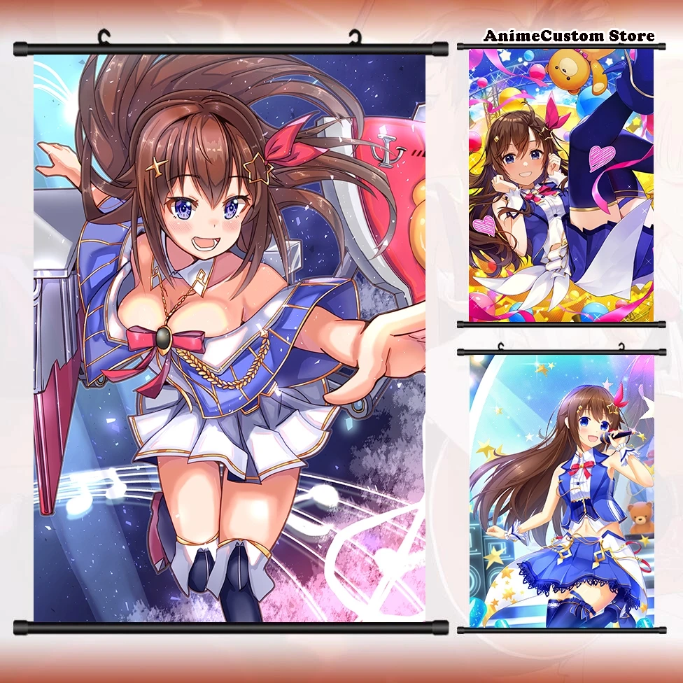 

Аниме Hololive VTuber Tokino Sora HD настенный свиток рулонная картина постер подвесной Декор для дома коллекционное украшение художественные подарки