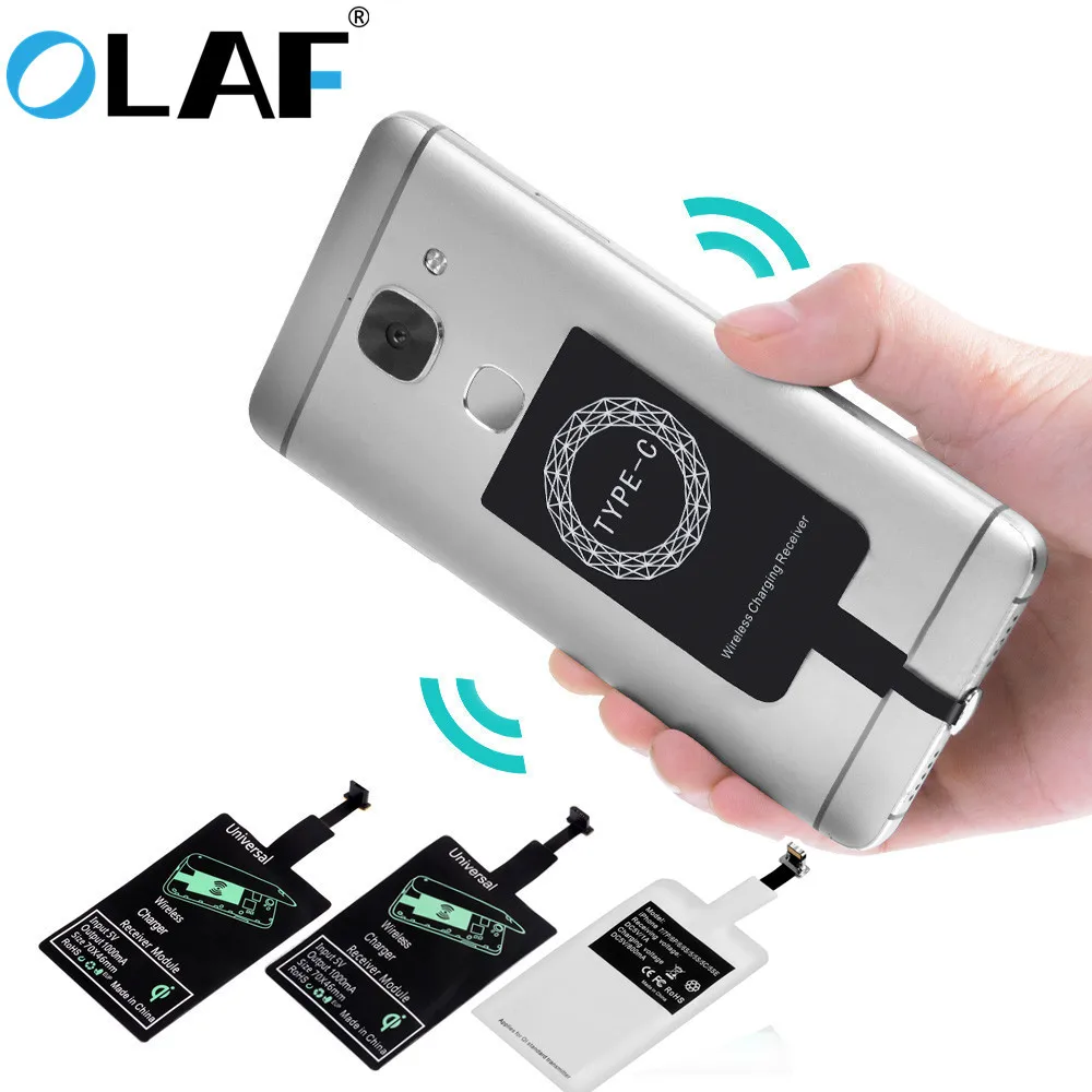 Беспроводное зарядное устройство OLAF QI для iPhone универсальное с разъемом Micro USB Type c