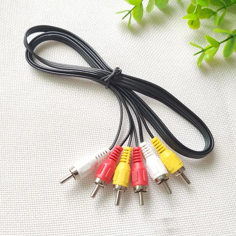 1 м 3RCA Мужской до 3 RCA Аудио Видео av-кабель 3X штекер | Электроника
