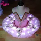 Ruoru профессиональная балетная юбка-пачка, балерина, балетное платье для детей, девочек и взрослых, светодиодная лампа, танцевальный костюм с пачкой