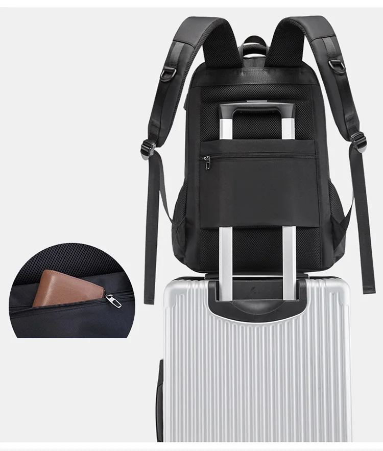 Waterproof Large Backpack 17.3 17 inch Laptop Backpack men Business Travel Multi-function Backpack male Traveling bag Black grey