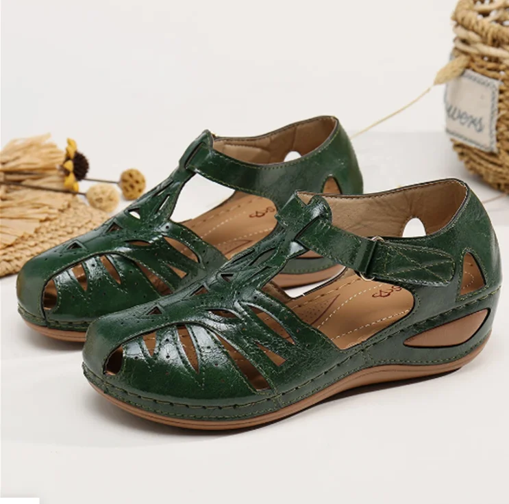 

Women Summer Spring Wedges Shoes for Female Mixed Colors Casual Beach Cut-Out Fashion Plus Size Ladies Sandals