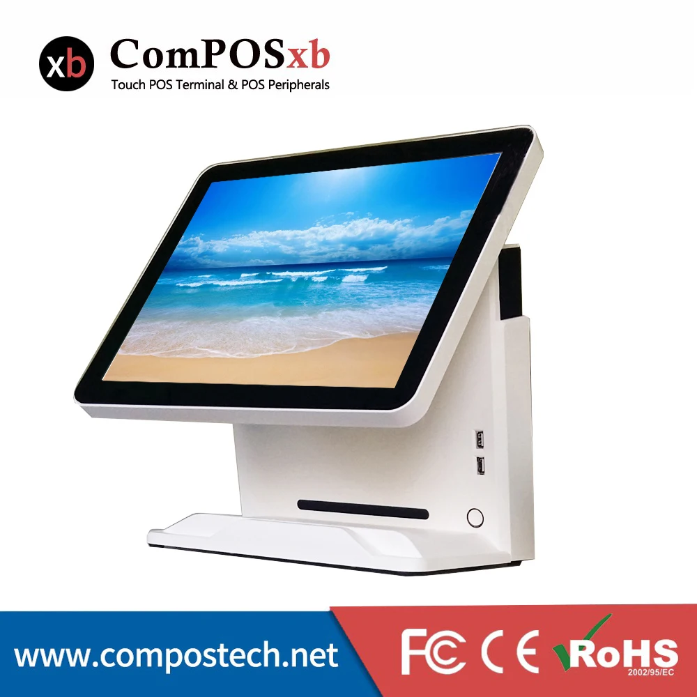 Точка продажи сенсорный POS терминал 15 дюймов Pos все в одном Windows системы кассовый