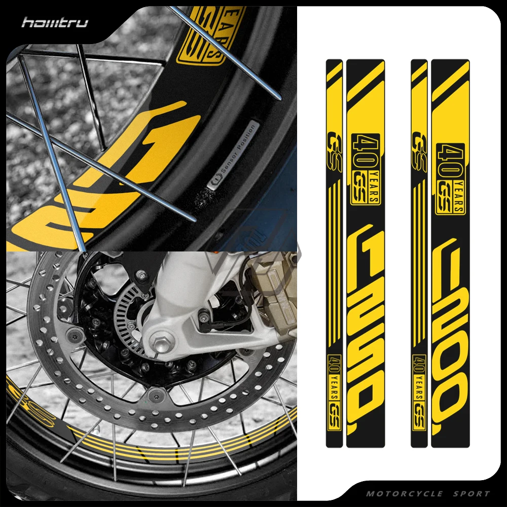 Funda adhesiva reflectante para rueda de motocicleta, para BMW R1200GS, R1250GS, Adventure 2014-2021, 40th
