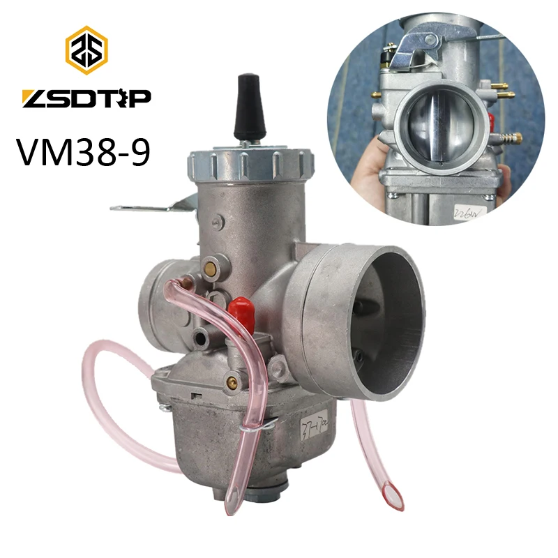 ZSDTRP 38 мм карбюратор для Mikuni VM38 круглая горка 38 мм VM38-9 карбюратор 2-тактный для мотоцикла ATV Quad UTV 42-6025 13-5006