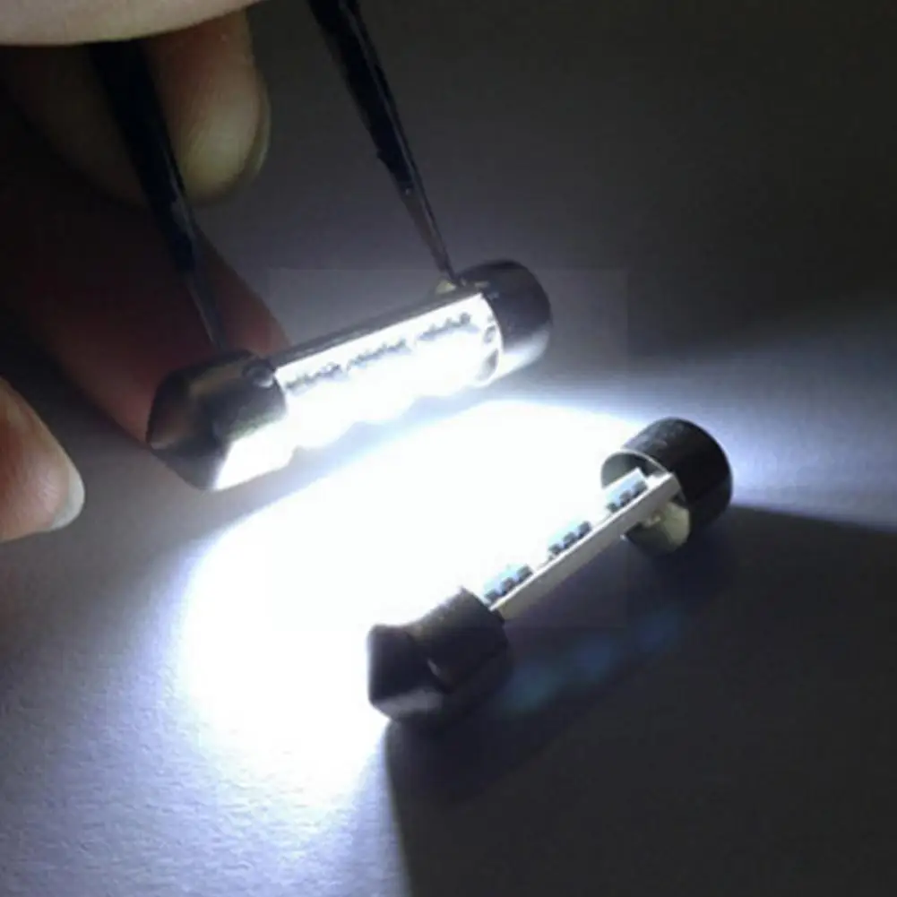 

10 шт. гирлянда светодиодная белая автомобильная лампа 36 мм 39 мм 41 мм 5050 лиценсветильник лампа s чип лампы освещение купол 3-smd пластина для чте...