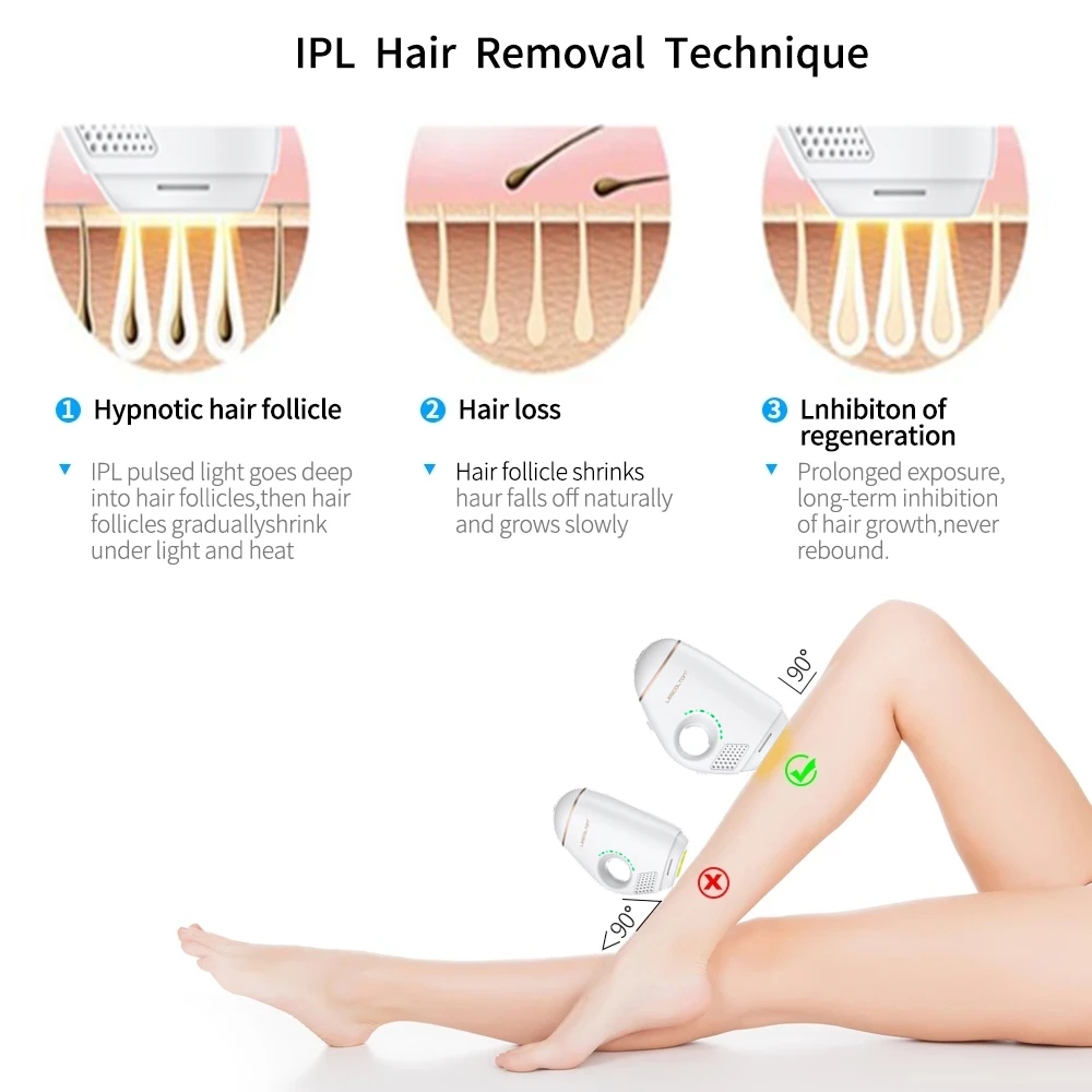 Lescolton new permanent IPL epilator laser hair removal 600000 flashes electric photo women painless thread hair remover machine enlarge