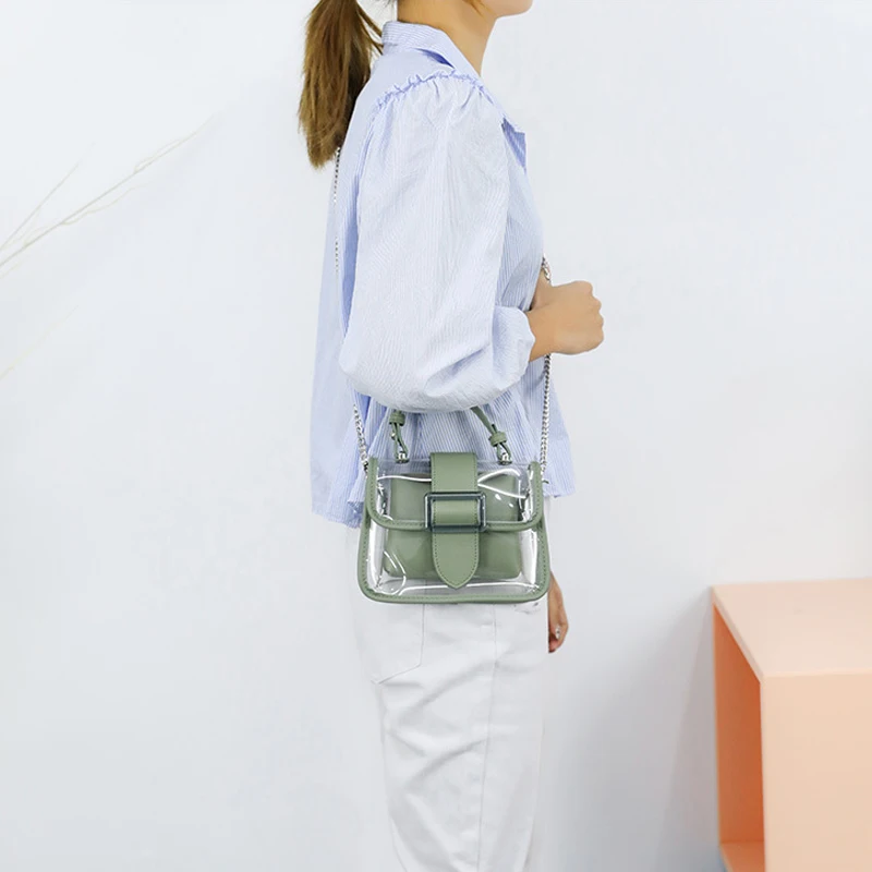 Ins ПВХ прозрачные женские сумки дамские водонепроницаемые пляжные тоут летние