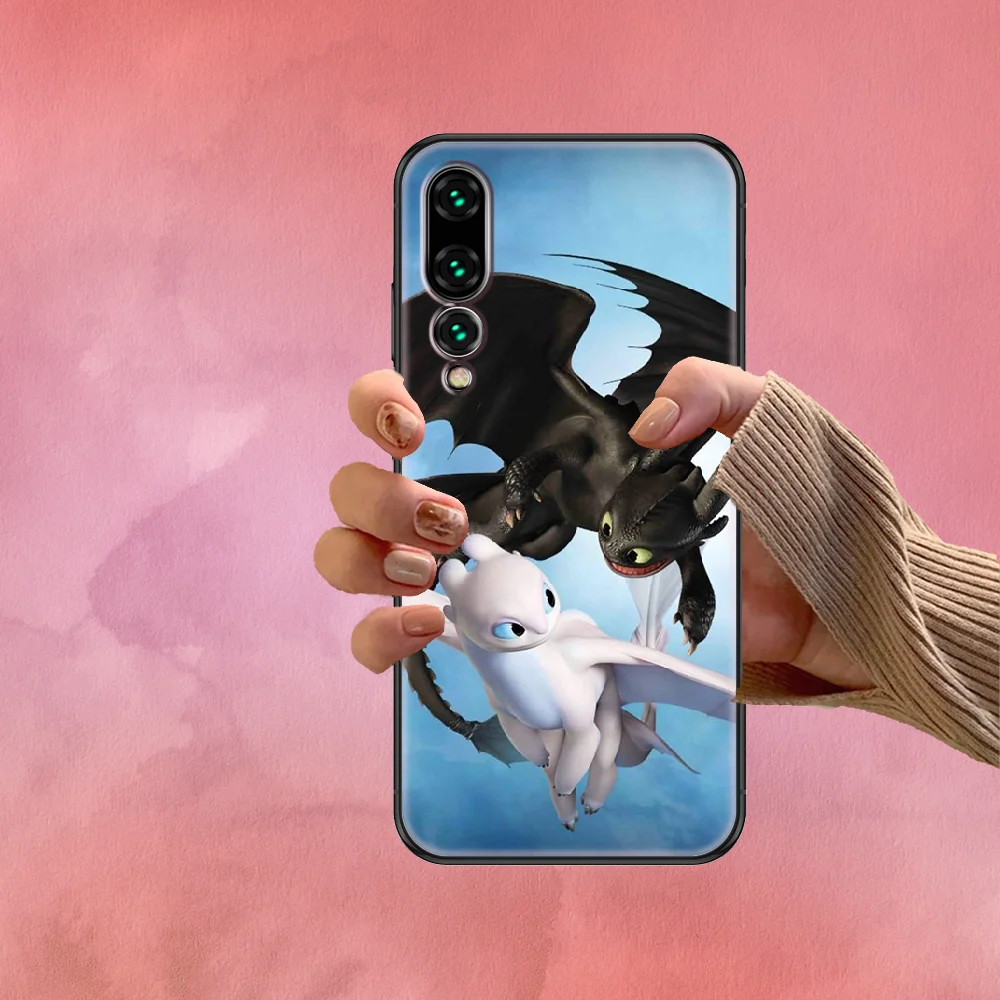

How to Train Cartoon Your Dragon Phone case For Huawei P Mate P10 P20 P30 P40 10 20 Smart Z Pro Lite 2019 black silicone shell