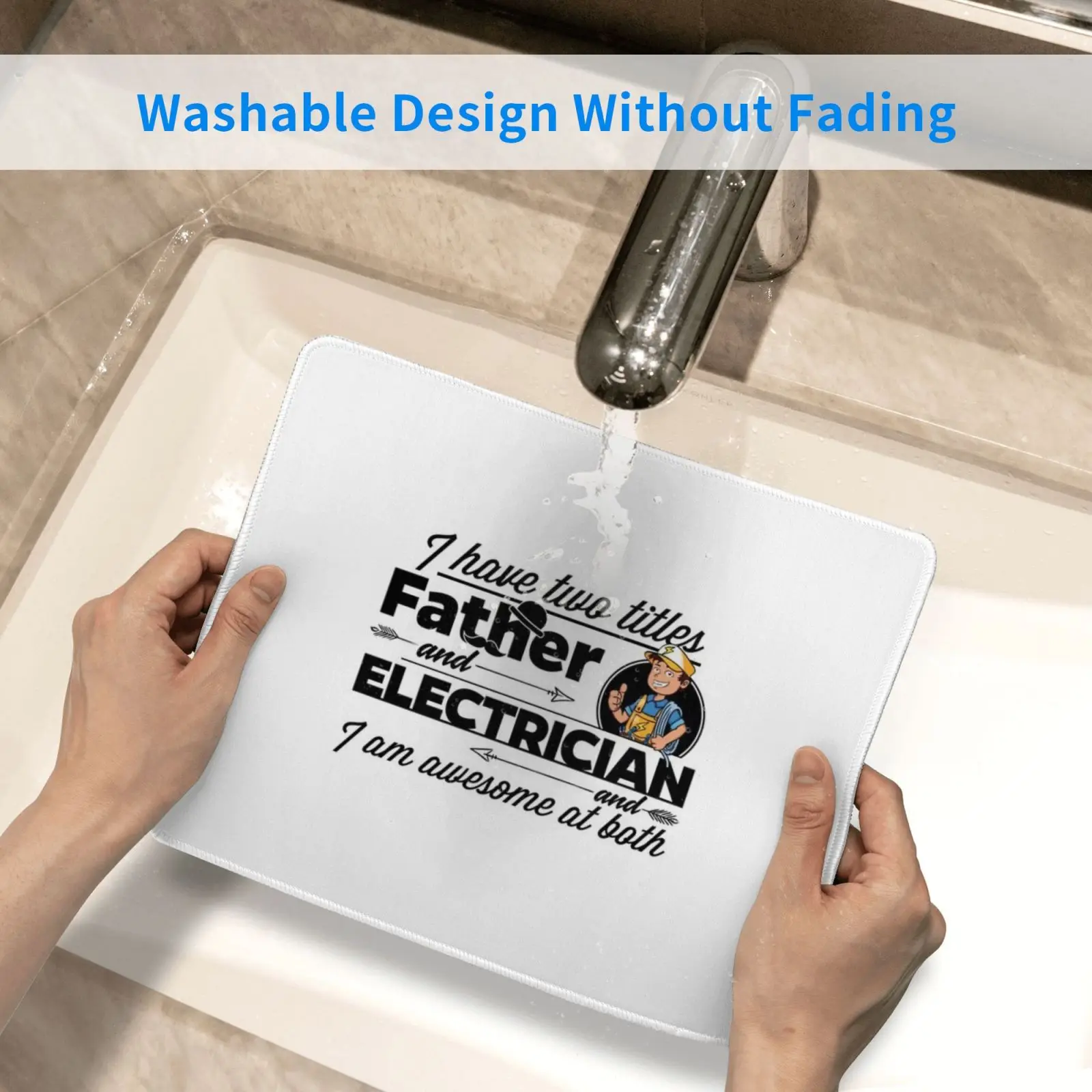 

Proud Electrician Elektriker-And Father Vater Mouse Pad DIY Print Cushion D0010174b Electrician Job High