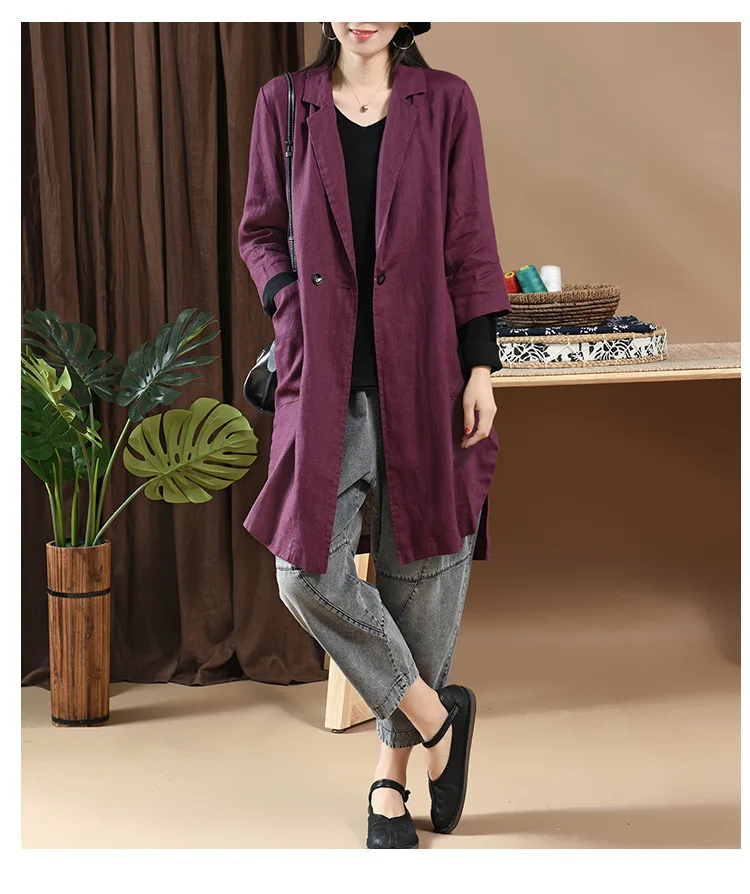 Женский Повседневный длинный кардиган пальто Ретро Женские блейзеры элегантные