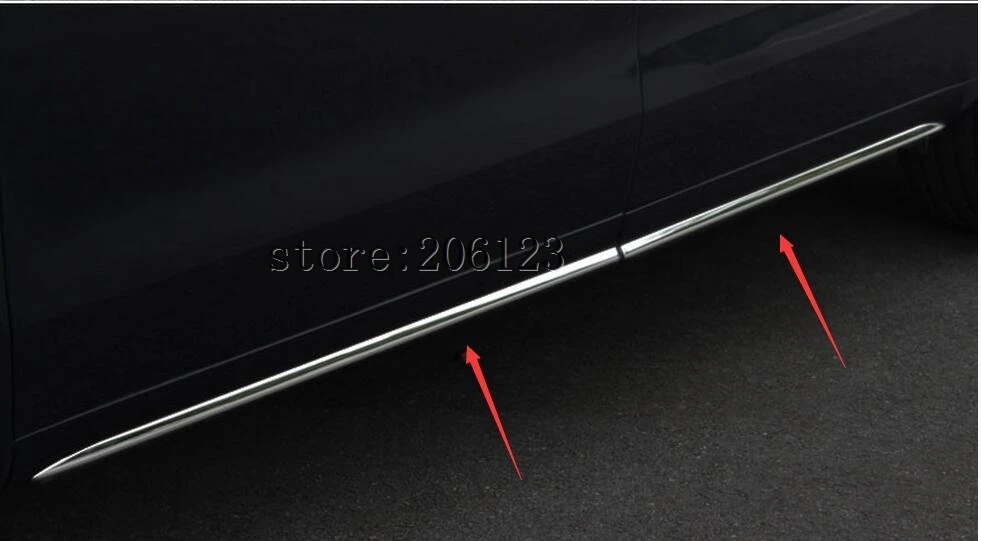stainless steel Chrome body side moldings door decoration For VW Sharan 2013-2017 2012 | Автомобили и мотоциклы