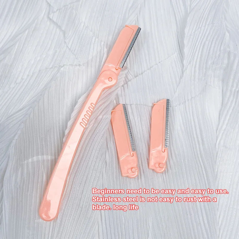 

Folding Eyebrow Trimming Beginner Safety Clear Professional Replaceable Mustache Hair Eyebrow Trimming Shape Beauty Makeup Tool