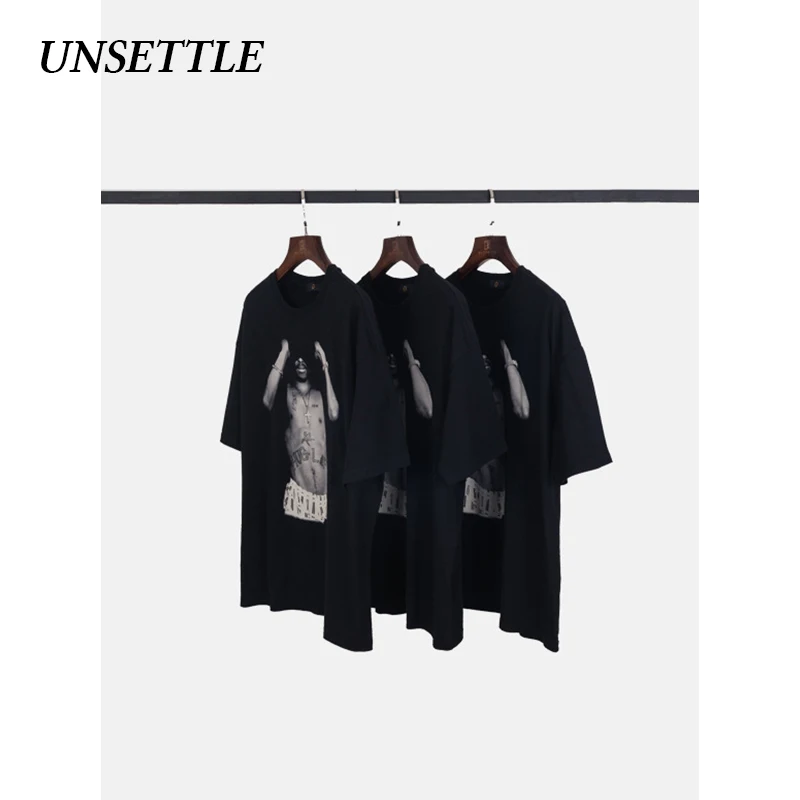 UNSETTLE 2020SS Принт футболки с фото Забавные Рубашки Harajuku Хип хоп повседневные