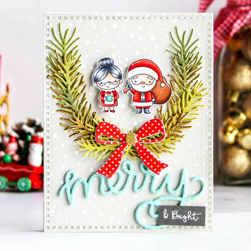 Рождественский бант Ilex конус сосны металлические Вырубные штампы трафареты